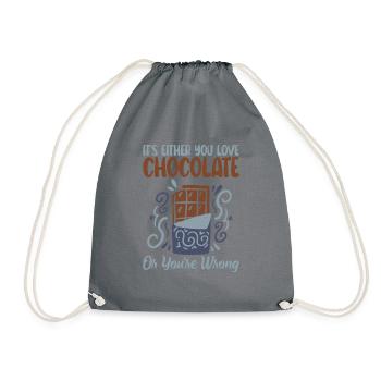 Cadeaux pour amateurs de chocolat - Sac de sport léger - gris - Devant