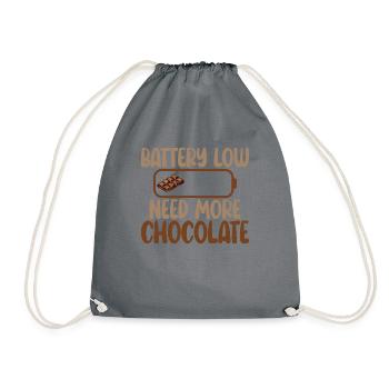 Chocolate Lover Gifts - Drawstring Bag - grey - Front