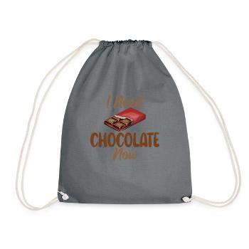 Cadeaux pour amateurs de chocolat - Sac de sport léger - gris - Devant