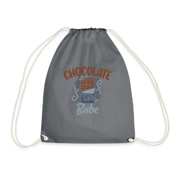 Schokoladenliebhaber Geschenke - Turnbeutel - Grau - Vorne