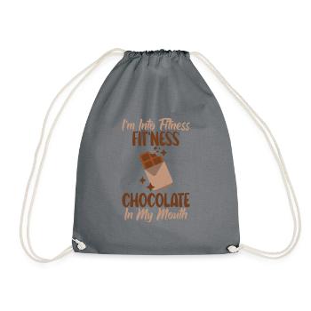 Chocolate Lover Gifts - Drawstring Bag - grey - Front