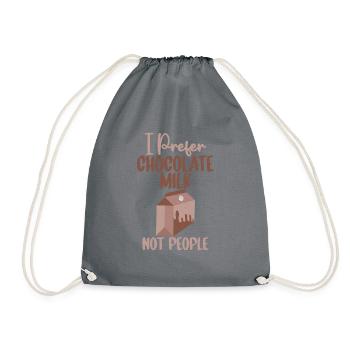 Cadeaux pour amateurs de lait au chocolat - Sac de sport léger - gris - Devant