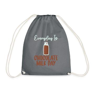 Cadeaux pour amateurs de lait au chocolat - Sac de sport léger - gris - Devant