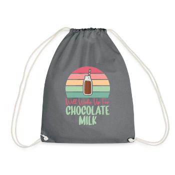 Schokolade Milchliebhaber Geschenke - Turnbeutel - Grau - Vorne