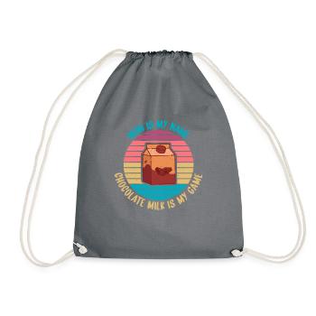Chocolate Milk Lover Gifts - Drawstring Bag - grey - Front