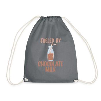 Cadeaux pour amateurs de lait au chocolat - Sac de sport léger - gris - Devant