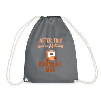 Chocolate Milk Lover Gifts - Drawstring Bag - grey - Front