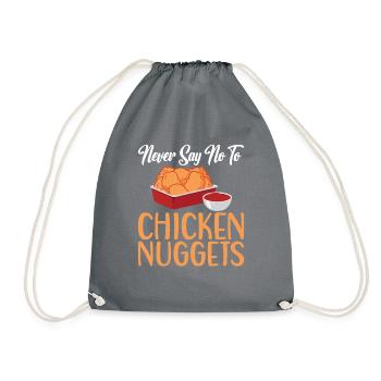 Cadeaux de pépites de poulet - Sac de sport léger - gris - Devant