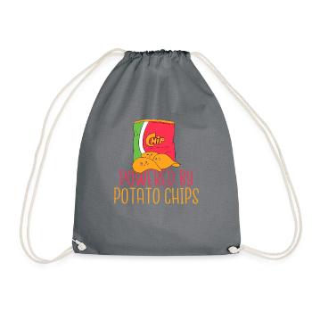 Potato Chips Gift - Drawstring Bag - grey - Front