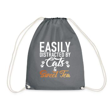 Cadeaux pour amateurs de thé sucré - Sac de sport léger - gris - Devant