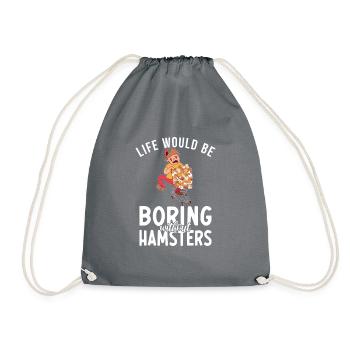 Hamster Liebhaber Hamster Geschenk - Turnbeutel - Grau - Vorne