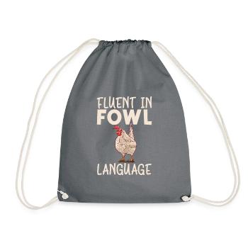 Cadeaux de poulet Propriétaire de poulet - Sac de sport léger - gris - Devant