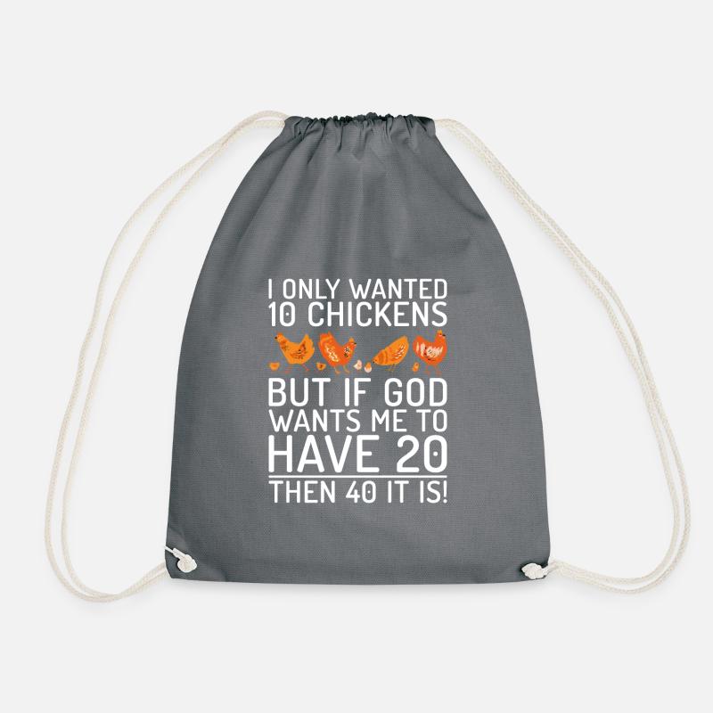 Hühnchen Geschenke Hühnchen Besitzer - Turnbeutel - Grau