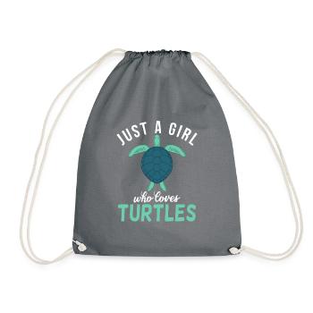 Turtle Owner Gift Turtle Lover - Drawstring Bag - grey - Front
