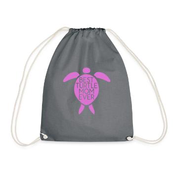 Turtle Owner Gift Turtle Lover - Drawstring Bag - grey - Front