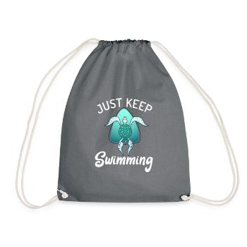 Turtle Owner Gift Turtle Lover - Drawstring Bag - grey - Front