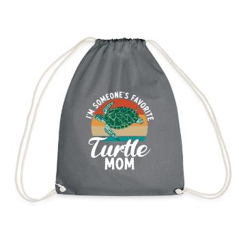 Turtle Owner Gift Turtle Lover - Drawstring Bag - grey - Front