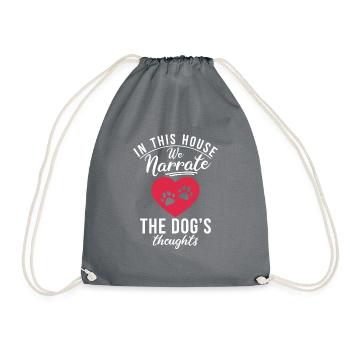 Dog Owner Gift Dog Lover - Drawstring Bag - grey - Front