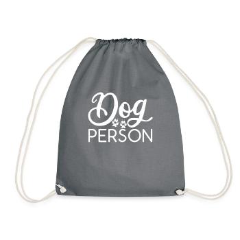 Dog Owner Gift Dog Lover - Drawstring Bag - grey - Front
