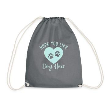 Dog Owner Gift Dog Lover - Drawstring Bag - grey - Front