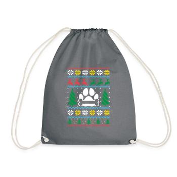 Dog Owner Gift Dog Lover - Drawstring Bag - grey - Front
