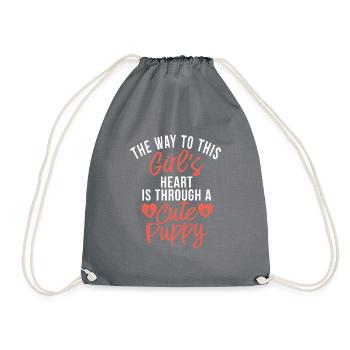 Dog Owner Gift Dog Lover - Drawstring Bag - grey - Front