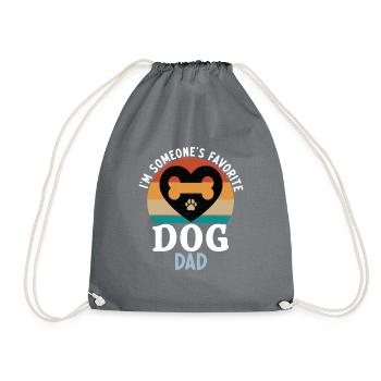 Dog Owner Gift Dog Lover - Drawstring Bag - grey - Front