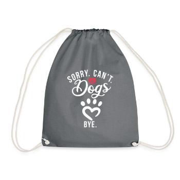 Dog Owner Gift Dog Lover - Drawstring Bag - grey - Front