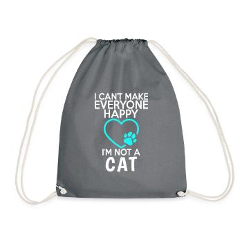 Gift Cat Owner Cat Gift - Drawstring Bag - grey - Front
