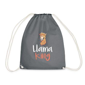 Cadeau Lama Lama Cadeau Amoureux - Sac de sport léger - gris - Devant