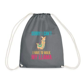 Cadeau Lama Lama Cadeau Amoureux - Sac de sport léger - gris - Devant