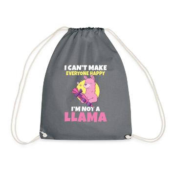 Lama Geschenk Lama Liebhaber Geschenk - Turnbeutel - Grau - Vorne