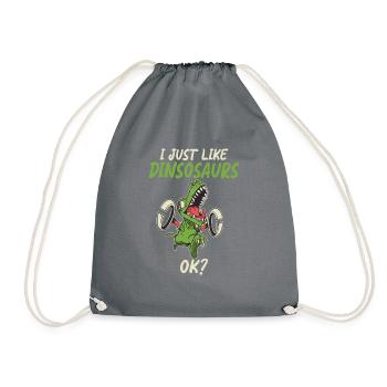 Cadeau de dinosaure Dino Lover Cadeau - Sac de sport léger - gris - Devant