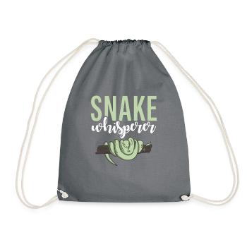Snake Gift Snake Lover - Drawstring Bag - grey - Front