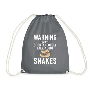 Snake Gift Snake Lover - Drawstring Bag - grey - Front