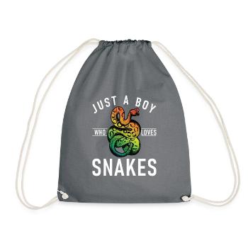 Snake Gift Snake Lover - Drawstring Bag - grey - Front