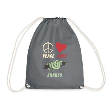 Schlange Geschenk Schlangenliebhaber - Turnbeutel - Grau - Vorne