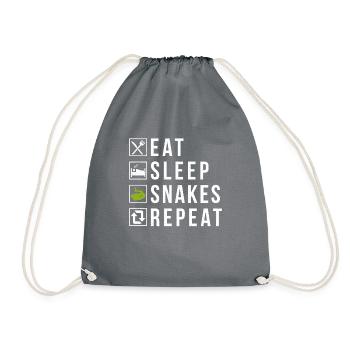 Snake Gift Snake Lover - Drawstring Bag - grey - Front