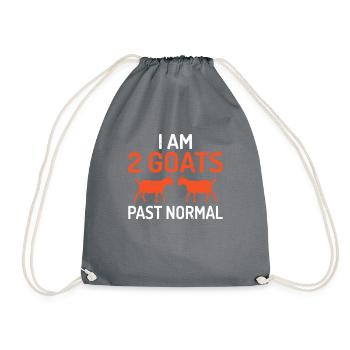 Goat Gift Goat Lover Gift - Drawstring Bag - grey - Front