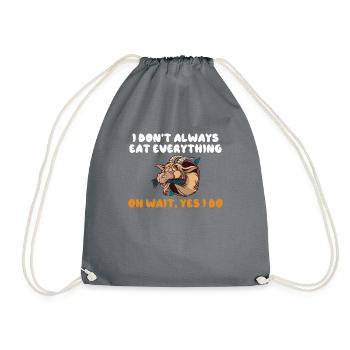Ziegengeschenk Ziegenliebhaber Geschenk - Turnbeutel - Grau - Vorne