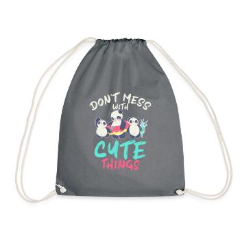 Panda Gifts Panda Lover - Drawstring Bag - grey - Front