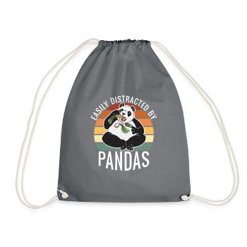 Panda Gifts Panda Lover - Drawstring Bag - grey - Front