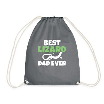 Eidechsenliebhaber Eidechse Geschenk Eidechse Besitzer - Turnbeutel - Grau - Vorne
