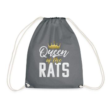 Rattenbesitzer Geschenk Ratten Liebhaber - Turnbeutel - Grau - Vorne