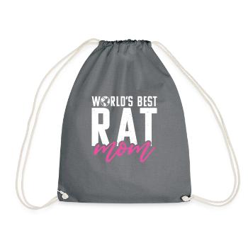 Rattenbesitzer Geschenk Rattenliebhaber - Turnbeutel - Grau - Vorne
