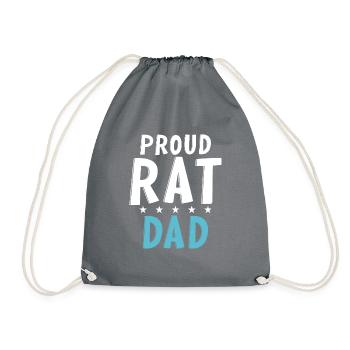 Rattenbesitzer Geschenk Rattenliebhaber - Turnbeutel - Grau - Vorne