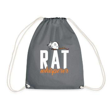 Rattenbesitzer Geschenk Ratten Liebhaber - Turnbeutel - Grau - Vorne