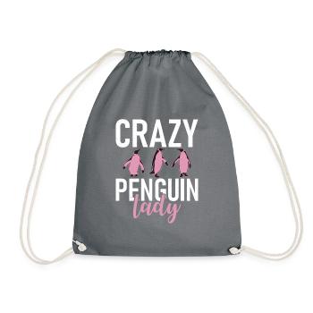 Penguin Lover Penguin Gifts - Drawstring Bag - grey - Front