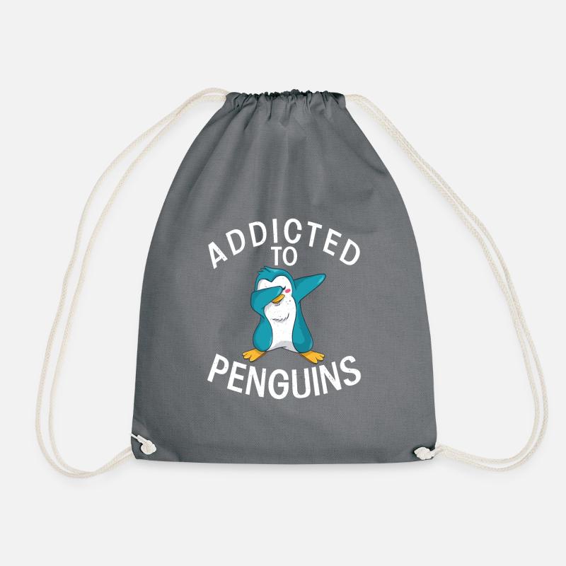 Penguin Lover Penguin Gifts - Drawstring Bag - grey