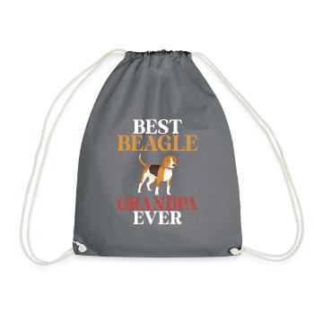 Beagle Gift Beagle Owner - Drawstring Bag - grey - Front